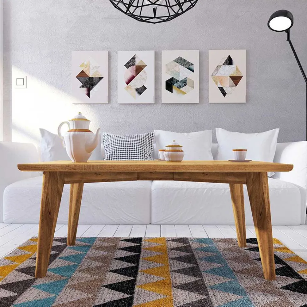 Wohnen 48cm hoher Holz Couchtisch aus Wildeiche - Eavy