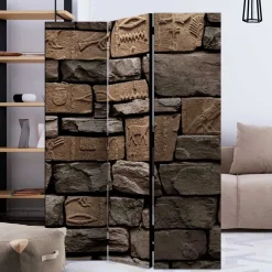 Wohnen 175cm hoher Paravent mit Mauer Stein Optik - Eslawan