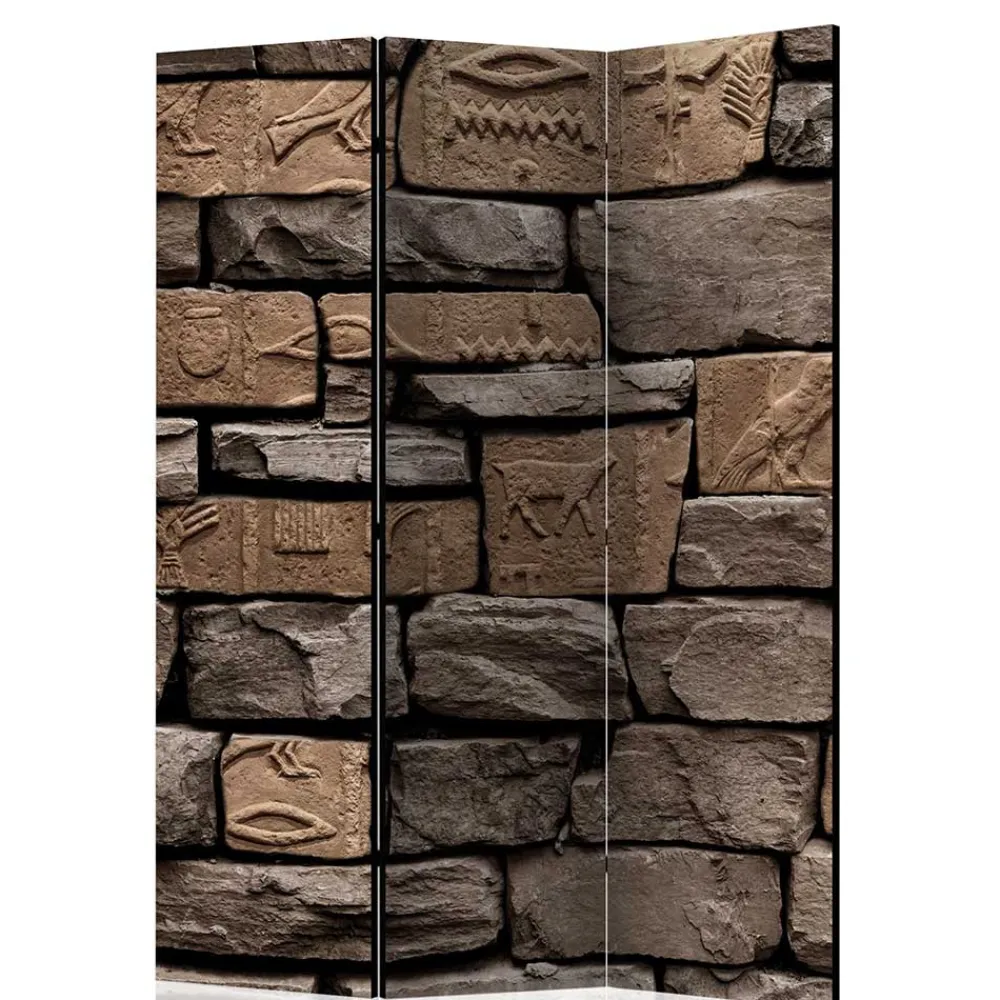 Wohnen 175cm hoher Paravent mit Mauer Stein Optik - Eslawan