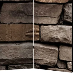 Wohnen 175cm hoher Paravent mit Mauer Stein Optik - Eslawan