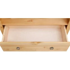 Wohnen Esszimmer-Vitrinen*178cm hohes Kiefernholz Regal mit 4 Fächern - Vinidad