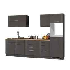 Wohnen 290cm Küchenmöbel in Grau - Bozenia (siebenteilig)