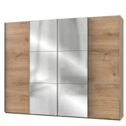 Wohnen Schränke|Kleiderschränke*300cm Kleiderschrank in Plankeneiche mit Spiegeln - Dagidoyo