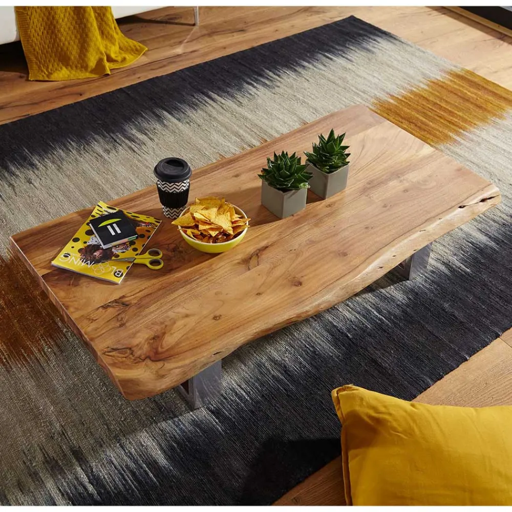 Wohnen 25cm niedriger Sofatisch mit Baumkante - Medesso