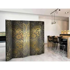 Wohnen Wohnzimmer-Regale|Boho Style Möbel*225cm Paravent Schmetterling & Ornamente - Laipur