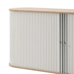 Wohnen Sideboards & Kommoden|Sideboards & Kommoden*196cm Rollladen Sideboard in Weiß Eiche - Bassy