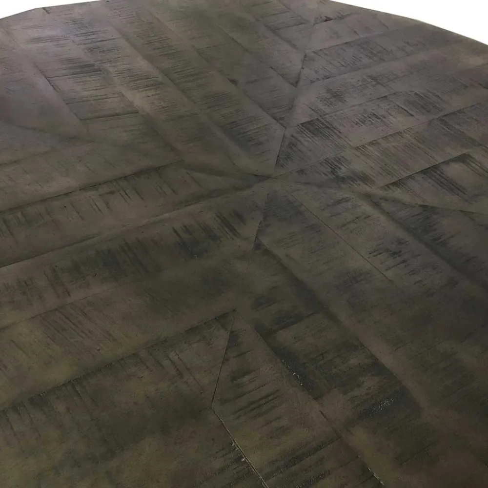 Wohnen 120cm runder Holz Esstisch in Grey Wash - Nicoletta