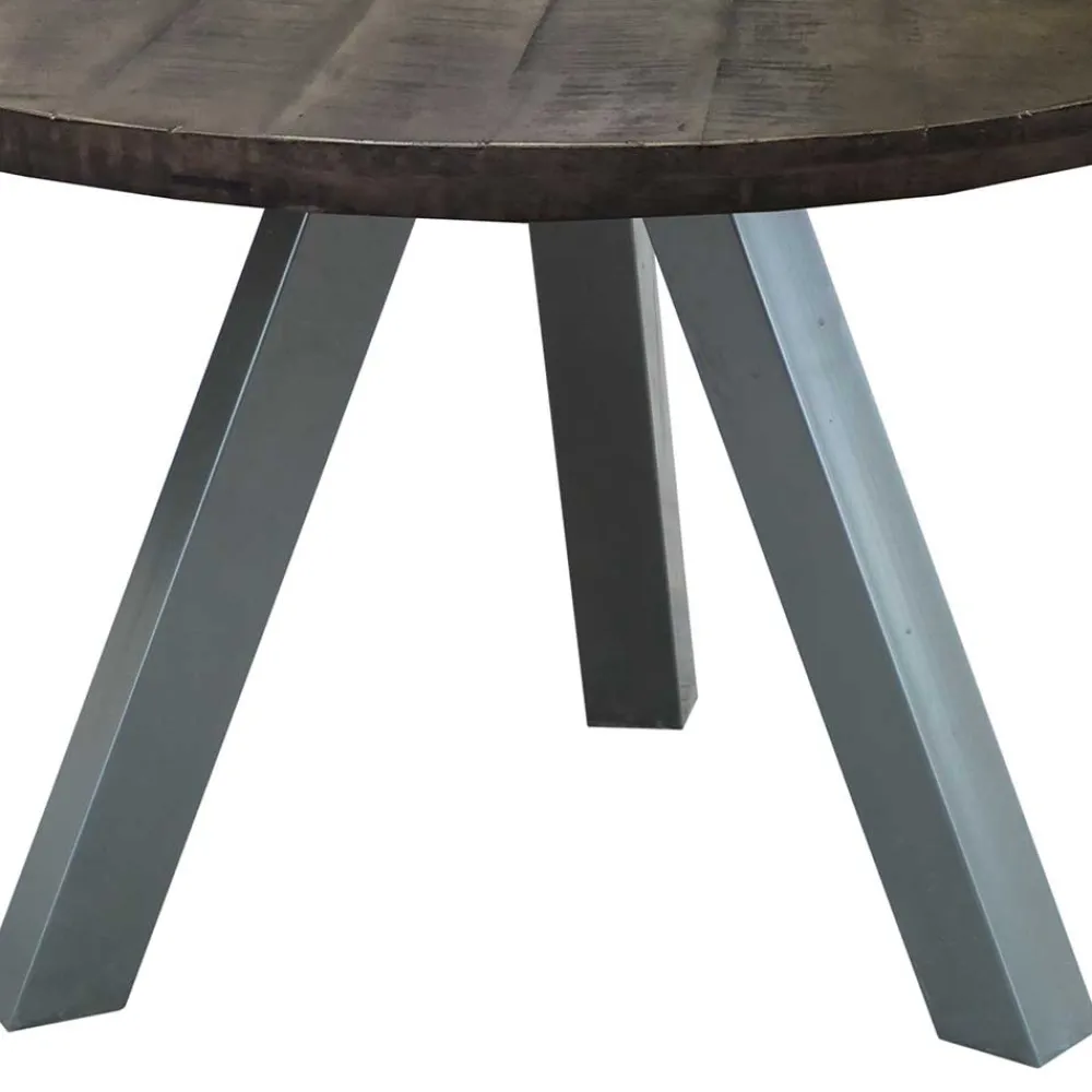 Wohnen 120cm runder Holz Esstisch in Grey Wash - Nicoletta