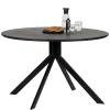 Wohnen Schwarze Möbel*120cm runder Küchentisch in Schwarz - Alberus