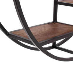 Wohnen Esszimmerregale|Regale*75cm rundes Hängeregal aus Metall & Holz - Mendoza