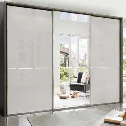 Wohnen Braune Möbel|Glasmöbel*250cm Schlafzimmer Schrank 3-türig - Bassi