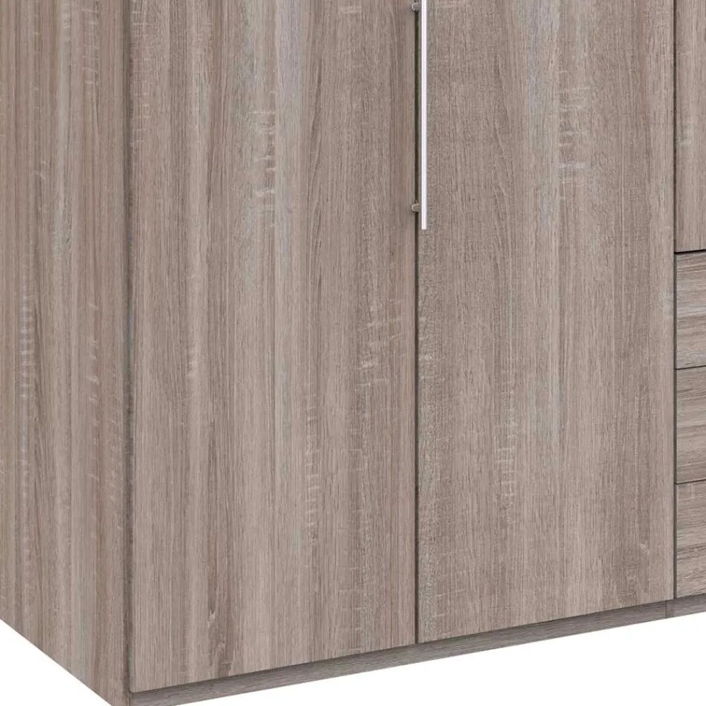 Wohnen 200cm Schlafzimmerschrank mit Folierung Holzoptik - Crenba