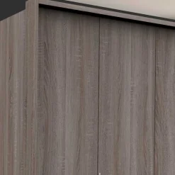 Wohnen 200cm Schlafzimmerschrank mit Folierung Holzoptik - Crenba