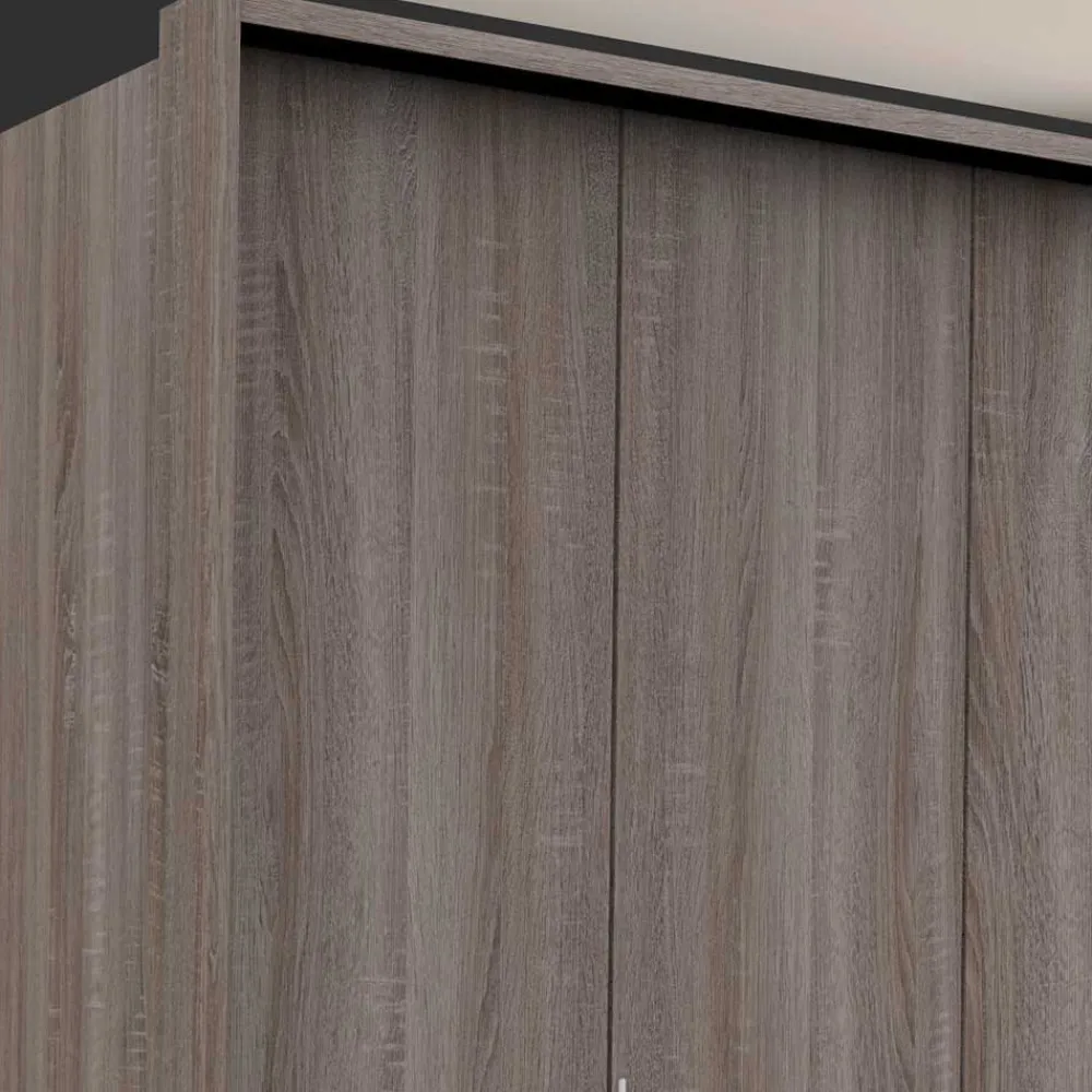 Wohnen 200cm Schlafzimmerschrank mit Folierung Holzoptik - Crenba