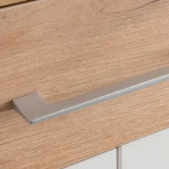 Wohnen Schuhschränke*89cm Schuh-Kommode in Weiß & Eiche - Vicanossa