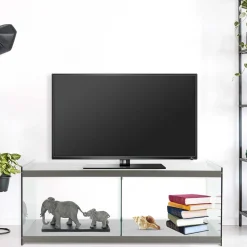 Wohnen 120cm TV Board in Hochglanz Grau - Verez