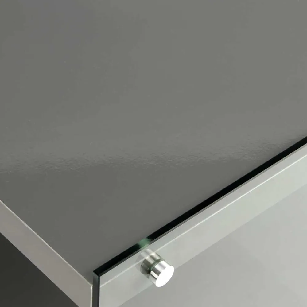 Wohnen 120cm TV Board in Hochglanz Grau - Verez