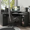 Wohnen Computer Winkeltisch in Anthrazit - Ricky