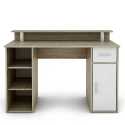 Wohnen Jugendzimmertische|Kinderschreibtische*Computertisch in Sonoma-Eiche und Weiß - Bojan