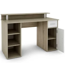 Wohnen Jugendzimmertische|Kinderschreibtische*Computertisch in Sonoma-Eiche und Weiß - Bojan