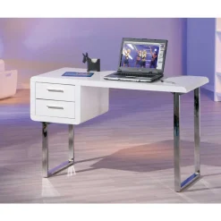 Wohnen Kinderschreibtische*Computertisch Point in Hochglanz Weiß