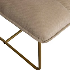Wohnen Retro Möbel|Sessel & Hocker*Cord Wohnzimmerstuhl in Beige - Velsamos