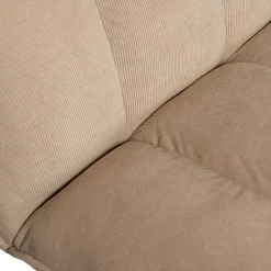 Wohnen Retro Möbel|Sessel & Hocker*Cord Wohnzimmerstuhl in Beige - Velsamos