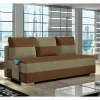Wohnen Couchbett mit Federkern in Rostbraun und Beige - Jemayno