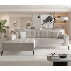Wohnen Sofas|Sofa*Couchecke mit Schlaffunktion in Beige - Celorma