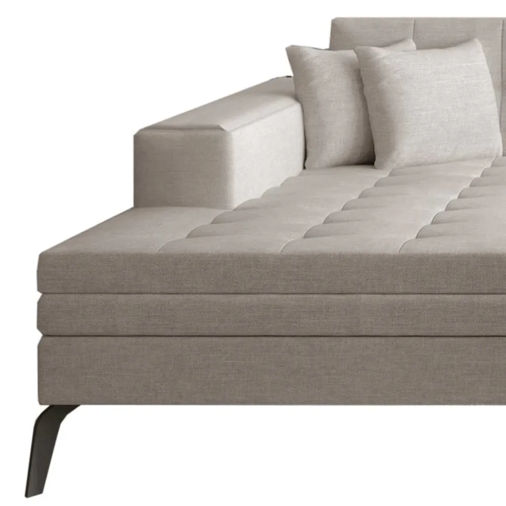 Wohnen Sofas|Sofa*Couchecke mit Schlaffunktion in Beige - Celorma