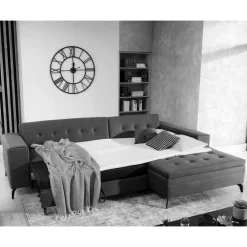 Wohnen Sofas|Sofa*Couchecke mit Schlaffunktion in Beige - Celorma