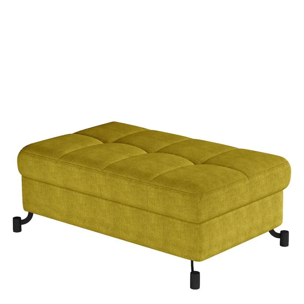 Wohnen Couchhocker in Currygelb Stoffbezug - Tobrina