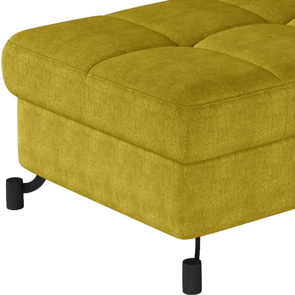 Wohnen Couchhocker in Currygelb Stoffbezug - Tobrina