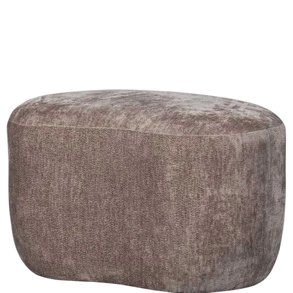 Wohnen Couchhocker in Taupe Chenille - Fridelia