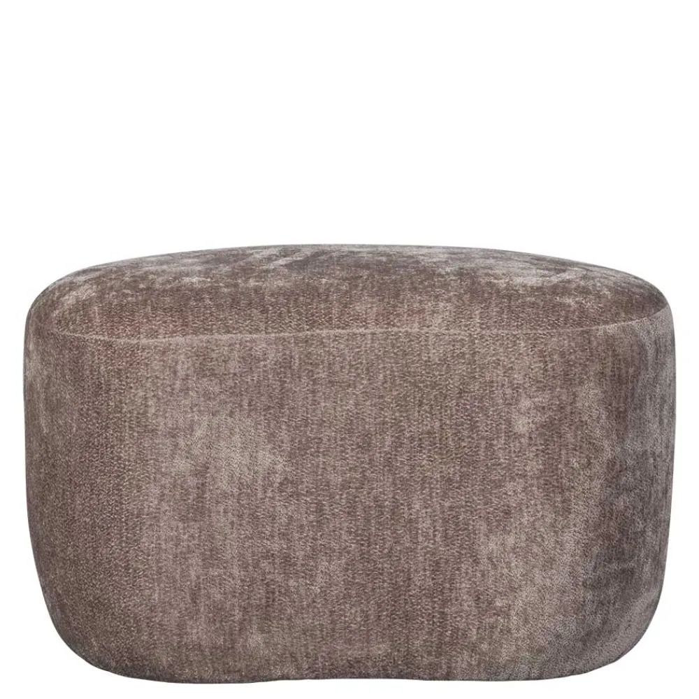 Wohnen Couchhocker in Taupe Chenille - Fridelia