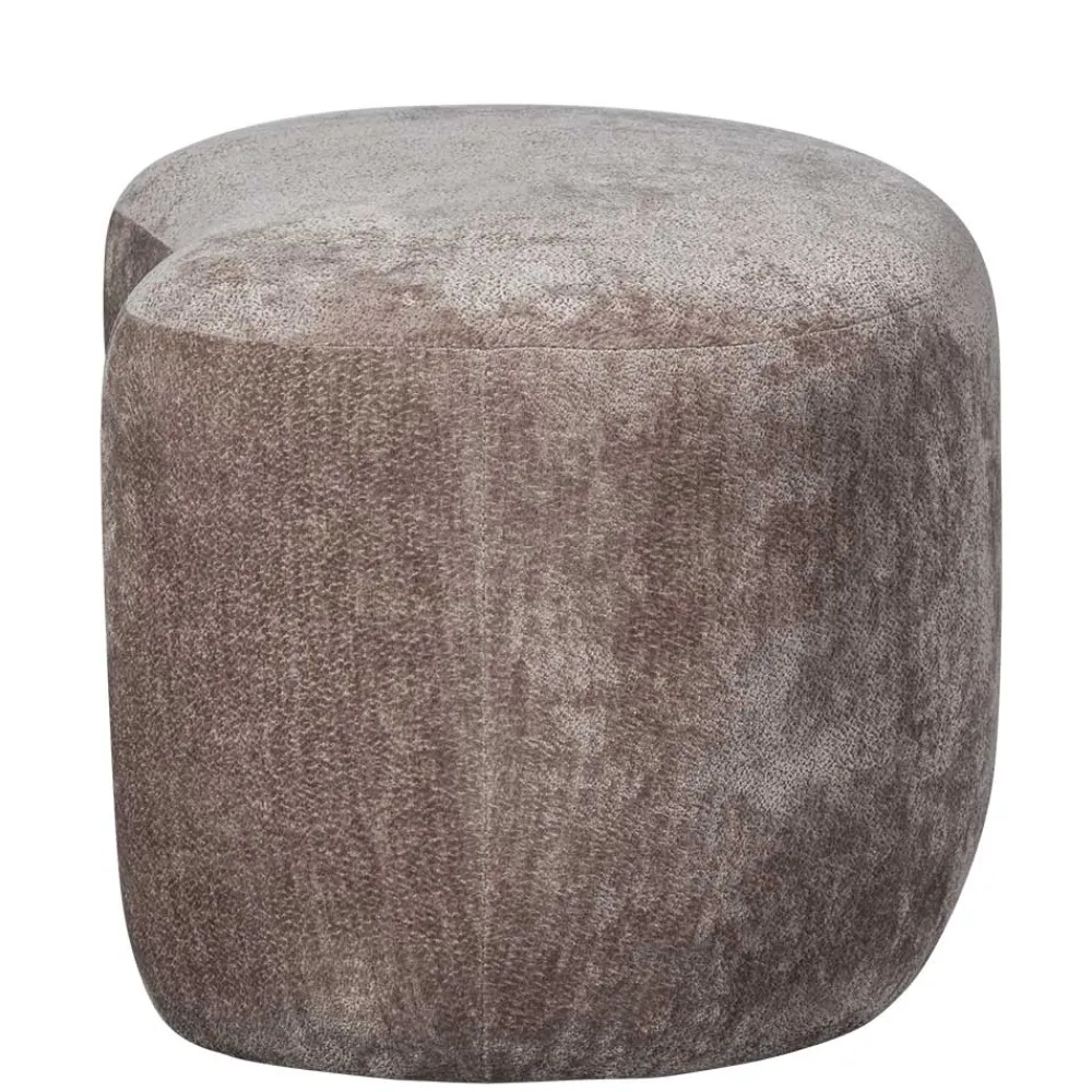 Wohnen Couchhocker in Taupe Chenille - Fridelia