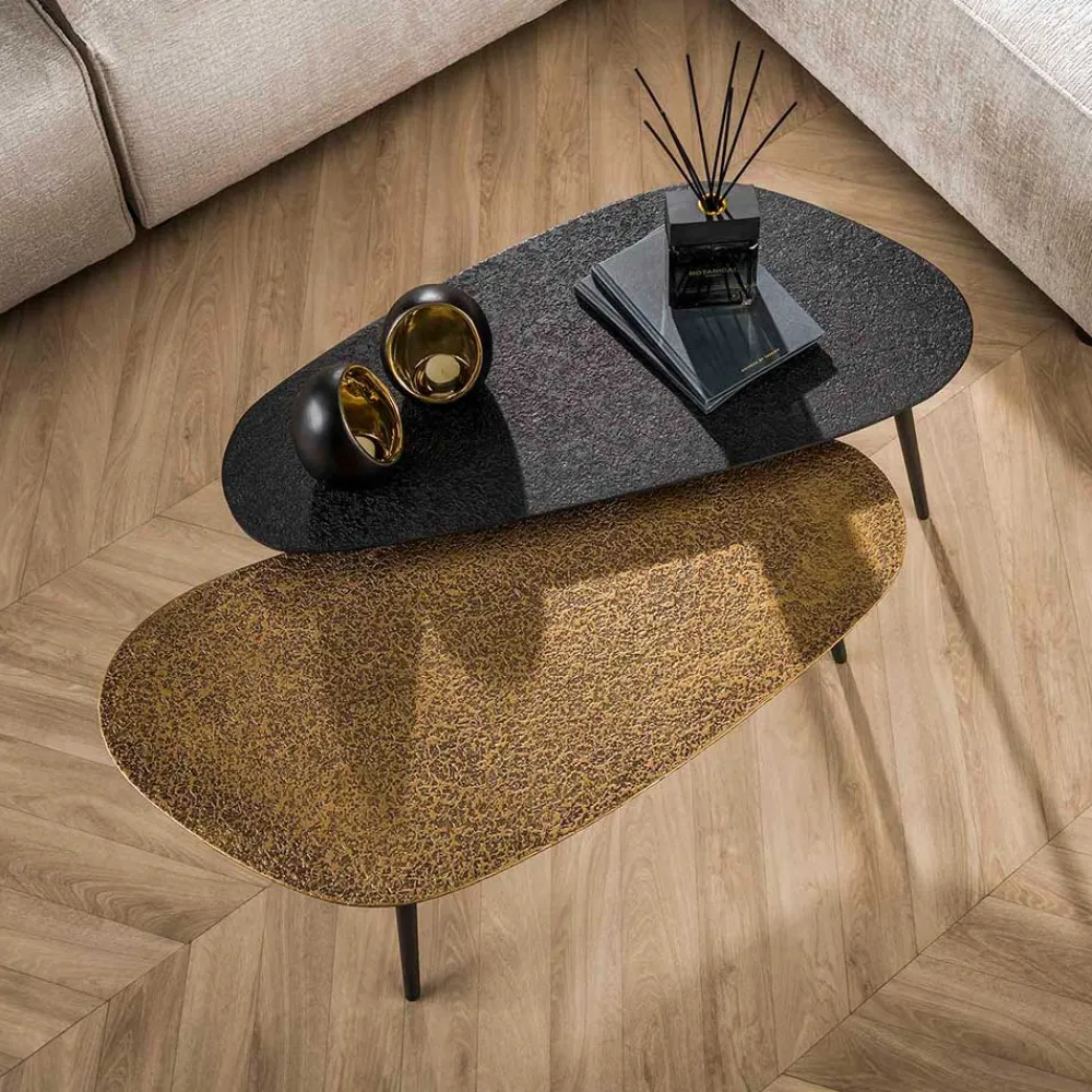 Wohnen Couchtisch Duo in Nierenform - Emra (zweiteilig)