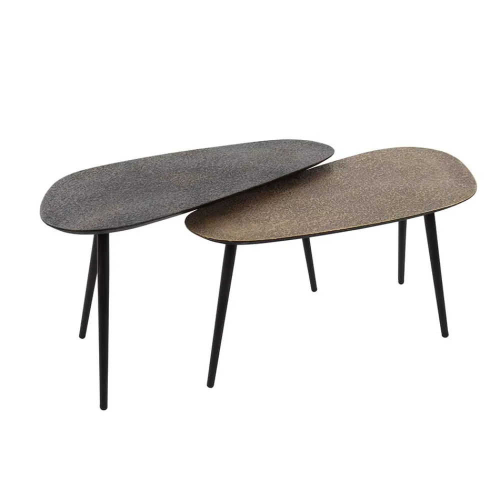 Wohnen Couchtisch Duo in Nierenform - Emra (zweiteilig)