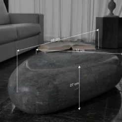 Wohnen Graue Möbel|Designermöbel*Couchtisch Gionna ohne Ecken und Kanten