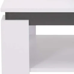 Wohnen Couchtisch in Weiß mit Anthrazit - Blacky