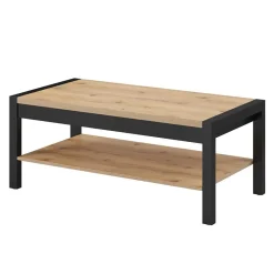 Wohnen Couchtisch mit Ablage in Wildeiche Holzoptik - Zavorra