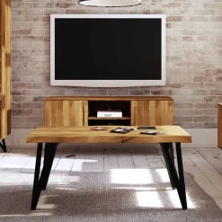 Wohnen Couchtisch mit Baumkante aus Wildeiche geölt - Mandirov