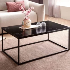 Wohnen Schwarze Möbel|Couchtisch*Couchtisch mit Bügelgestell in modernem Design - Lorenzina