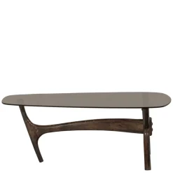 Wohnen Designermöbel*Couchtisch mit Platte aus getöntem Glas - Gabela