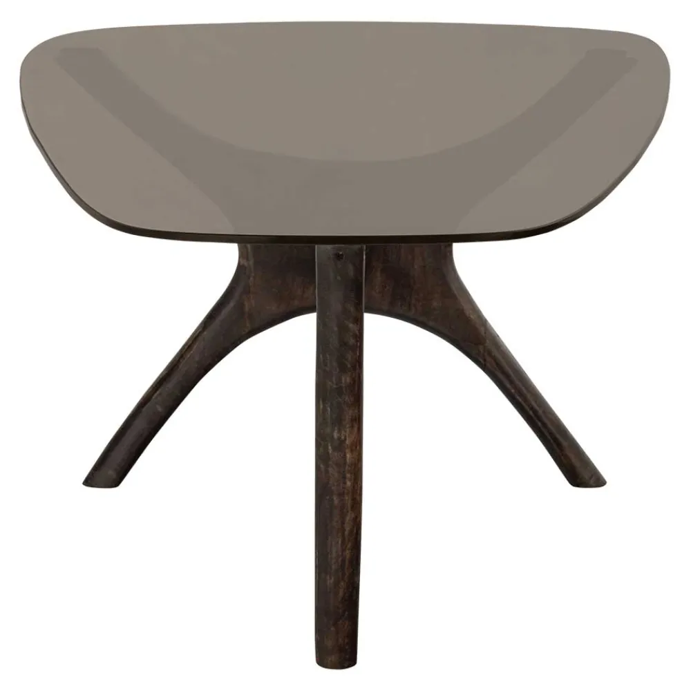 Wohnen Designermöbel*Couchtisch mit Platte aus getöntem Glas - Gabela