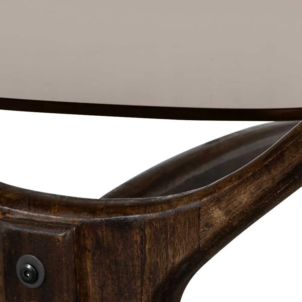 Wohnen Designermöbel*Couchtisch mit Platte aus getöntem Glas - Gabela