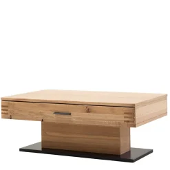 Wohnen Couchtisch mit Säulenfuß und Schublade - Crupean