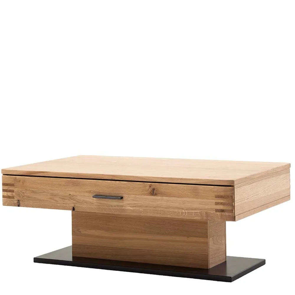 Wohnen Couchtisch mit Säulenfuß und Schublade - Crupean