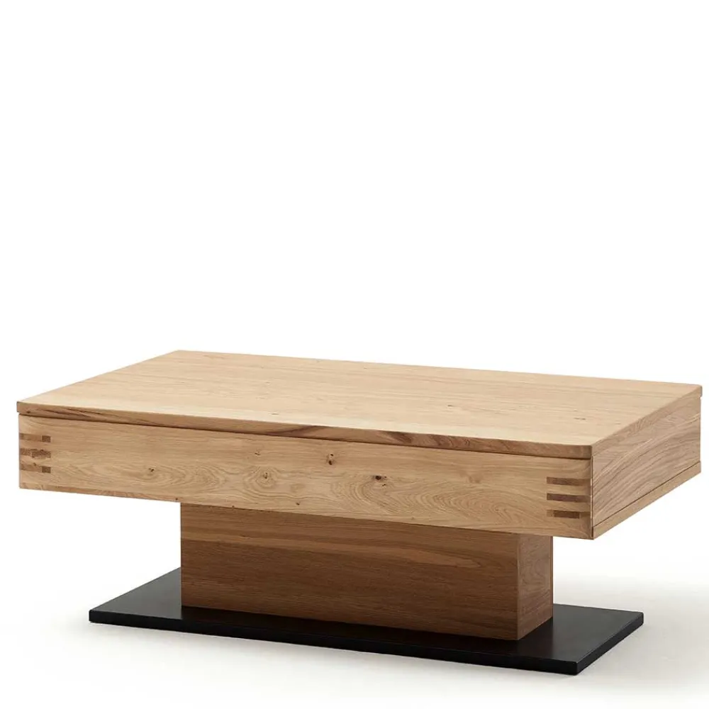 Wohnen Couchtisch mit Säulenfuß und Schublade - Crupean