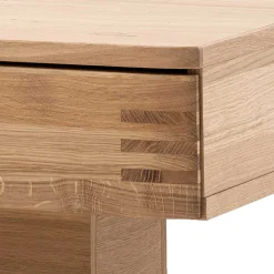 Wohnen Couchtisch mit Säulenfuß und Schublade - Crupean